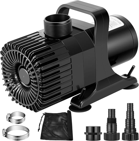 VIVOSUN 2600GPH Submersible Water Pump with Barrier Bag for Pond Waterfall