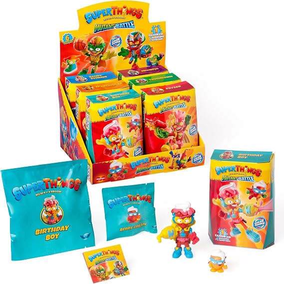 SUPERTHINGS Mutant Battle series – Complete collection of 6 Kazoom Kids from the new Mutant Battle series. Every Kazoom Kid changes colour and  with 1 SuperThing and 1 combat accessory