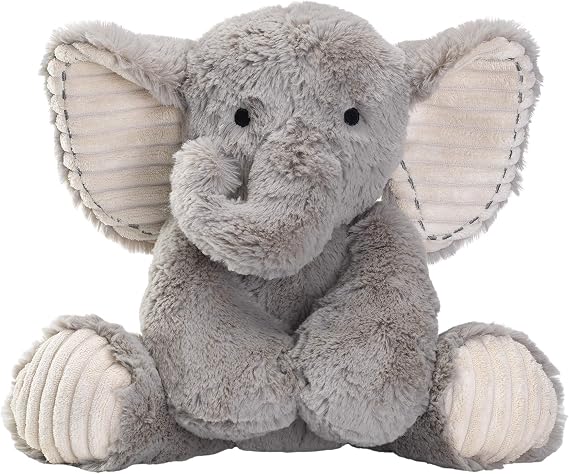 Lambs & Ivy Jungle Safari Gray Plush Elephant Stuffed Animal Toy - Jett