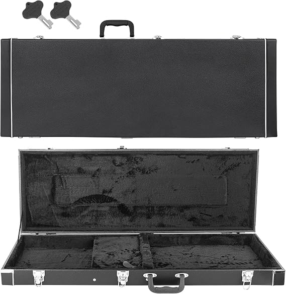 LETSROCK Electric Guitar Hard Shell Case, 39-Inch Standard Electric Guitar Hardshell Carrying Case with Lock Latch (Universal)