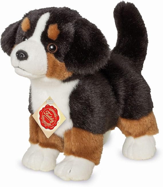 Teddy Hermann 91930 Bernese Mountain Dog Puppy 23 cm Soft Toy | Lifelike design, carefully crafted details, from 18 months, washable, filling made with recycled polyester