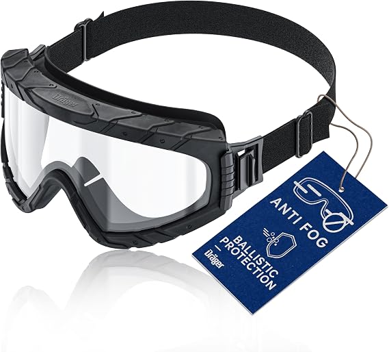 Drager Safety Glasses X-pect 4800 | Anti-Fog & Anti-Scratch Safety Goggles with Double Screen