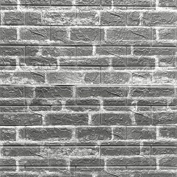 3D Self Adhesive Foam Wall Panels, 10 Tiles Cover 57 sq feet, Peel and Stick Stone Wallpaper for Living Room Kids Bedroom Wall Decoration