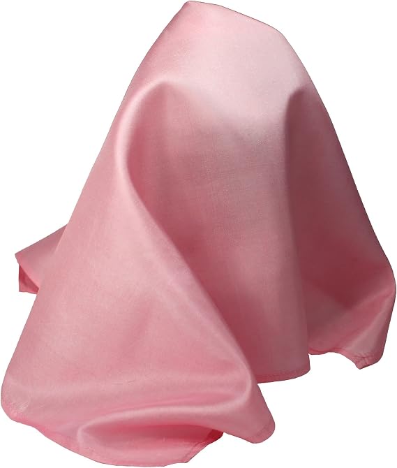 Fabulous Pink Silk Pocket Square Smooth Mulberry Silk - 100% Silk Large 16 Square