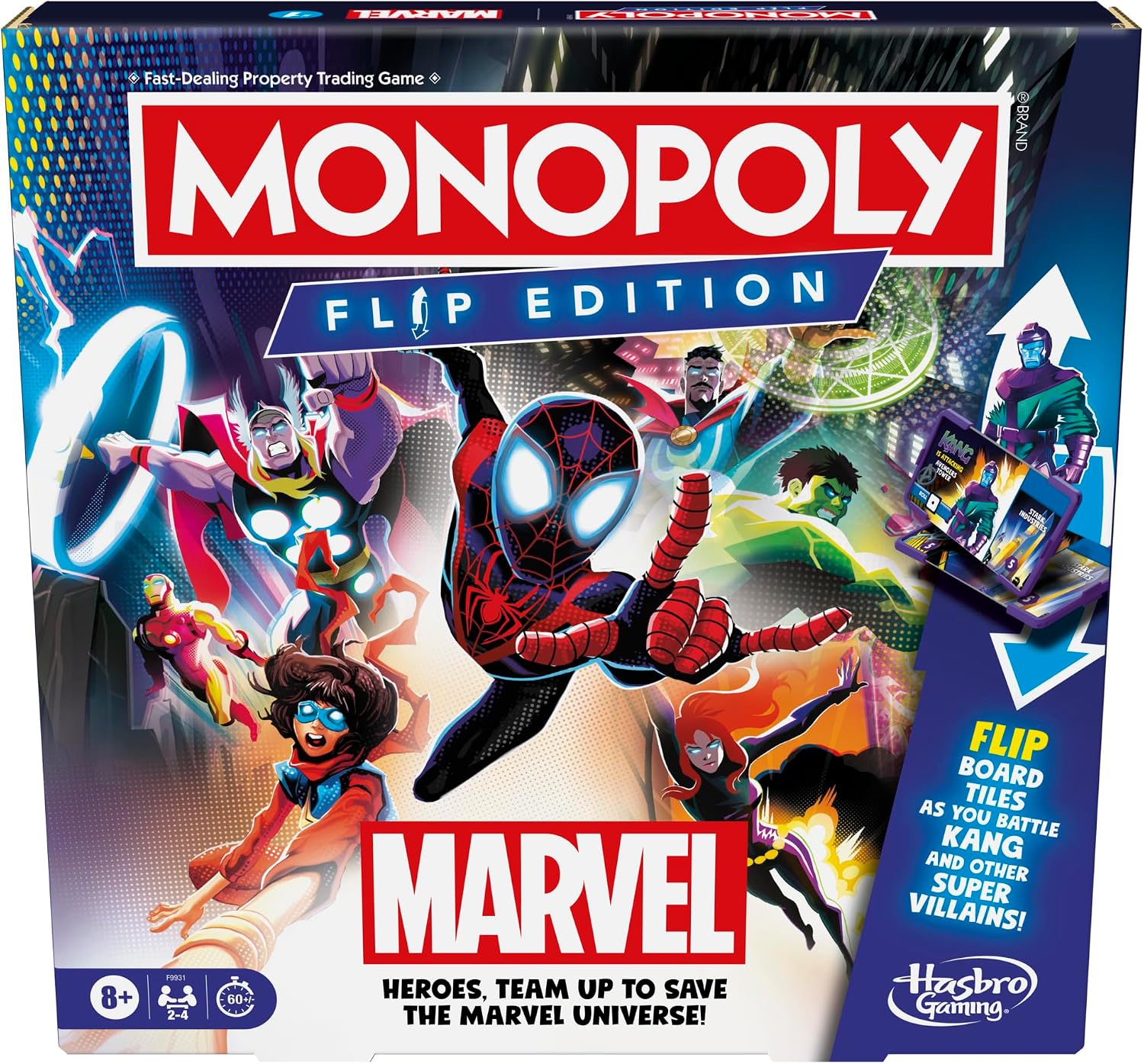 MONOPOLY Flip Marvel