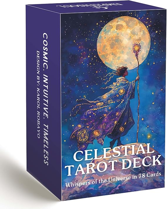 Celestial Tarot Deck Unique, 78 Cosmic Tarot Cards with with Guidebook, Modern Witch Tarot for Beginners and Experienced Readers, Divination and Spiritual Divination Tool