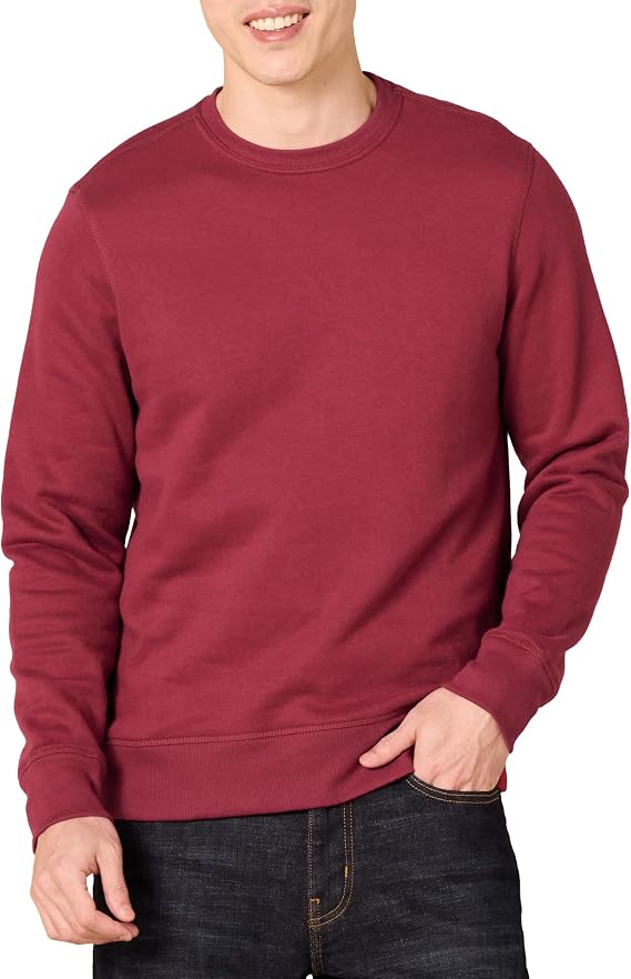 Amazon Essentials Men's Fleece Crew Neck Sweatshirt (Available in Big & Tall)