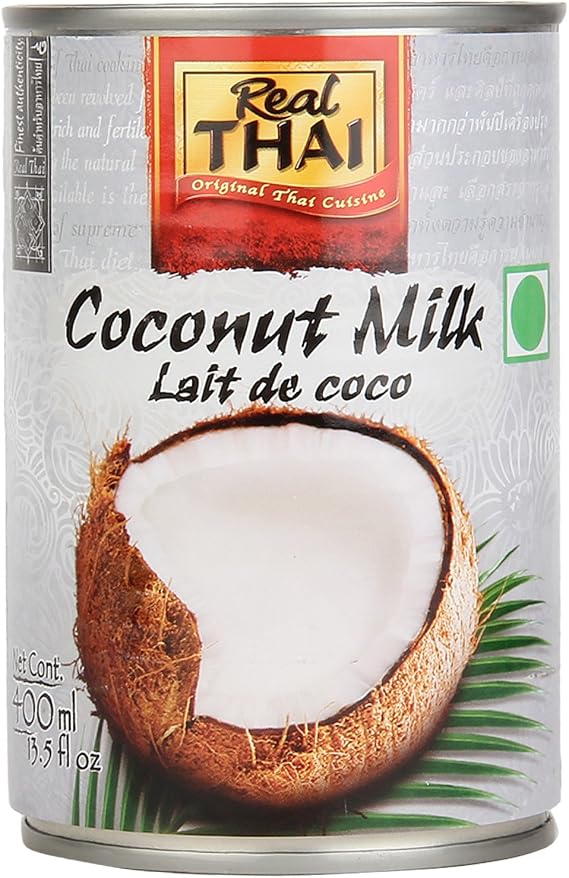 Real THAI Orijinal Tayland Mutfağı Hindistan Cevizi Sütü Lite, 14 fl oz 400 ml