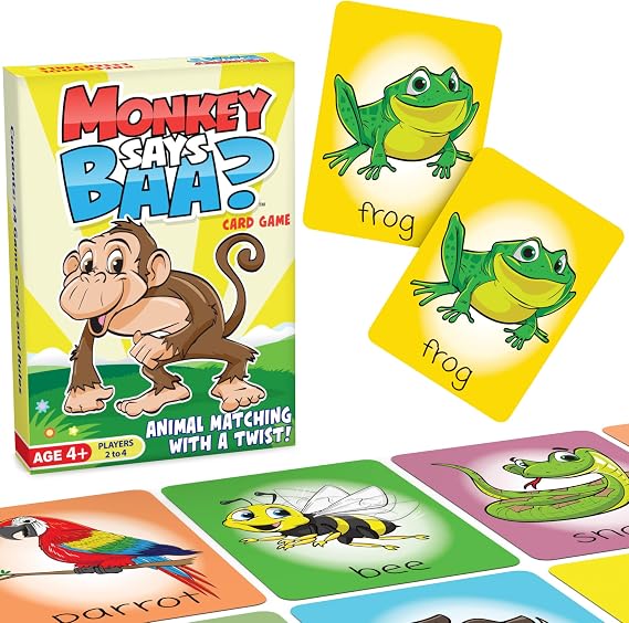 Kids Matching Game Monkey Says Baa, 3 Ways to Play: Sounds & Charades