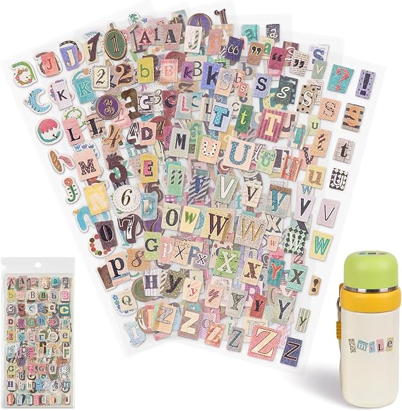 347PCS Letter Stickers for Scrapbooking, DIY Crafts Gift Junk Journal