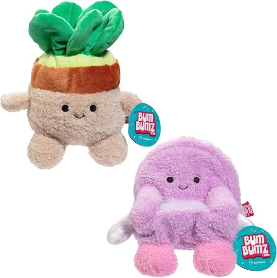BumBumz Large 7.5 Inch Plant & Pink Chair 2 Pack Weighted Sensory Plush - Officially Licensed - Soft, Fuzzy, Cute Emotional Support Stuffed Animal Toy - Stocking Stuffer Gift for Kids, Boys & Girls