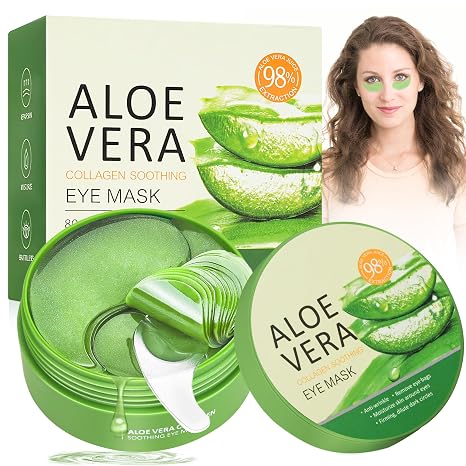 Eye Pads Pack of 60 Hydrogel Eye Patches with Hyaluronic and Collagen Aloe Vera Eye Pads Against Dark Circles Bags Wrinkles & Swelling Moisturising