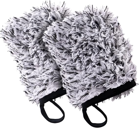VIKING Wheel Cleaner Microfiber Mitts for Cars, 5.5 Inch x 4.4 Inch, 2 Pack