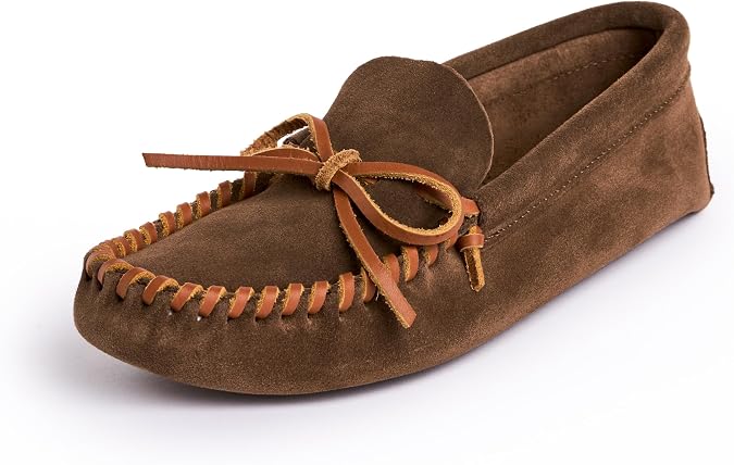 Minnetonka Men's Leather Laced Softsole Moccasin