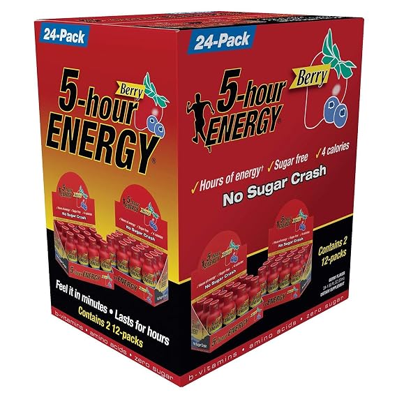 5 Hour Energy Drink Shot, Berry, 3Pack (24 Count Each )