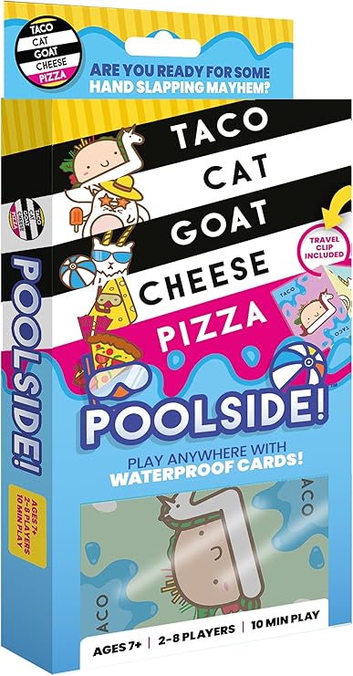 Taco Cat Goat Cheese Pizza Poolside Waterproof Card Game by Taco Cat Games