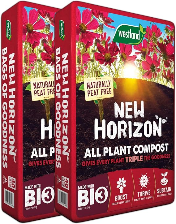 New Horizon Plant Compost Mix, 80 (2 x 40 Litre Bags)