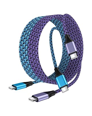 2Pack3FT USB C to USB C Charger Cable for Samsung Galaxy A17 A16 A56 A55 A36 A26 S25Ultra S24 S23 Z Fold 7, 60W USB C Charging Cable Fast Charge Type C to C Cord for iPhone 1716Pro15, iPad Pro Air