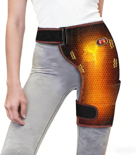 Hip Heating Massager pad for Sciatica & Hip Pain Relief Devices deep Tissue | Heating Pad Support Brace with Hot Physical Therapy Lower Back/Thigh/Buttock, Best Gift for Family