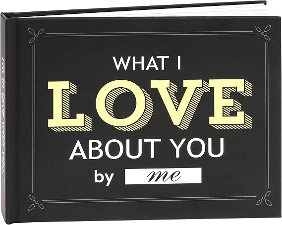 JOJOKALL What I Love about You Blank Book - Blank Book Gift for Boyfriend, Girlfriend, Husband, Wife, 6.2''x 4.7'', Couples Gifts for Anniversary, Christmas & More - Gift for Your Loved