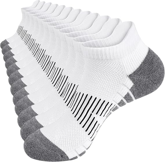 Toes Home Trainer Running Socks for Men 9-12 6-8, Cushioned Ankle Socks