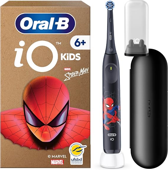 Oral-B iO Kids Marvel Spider-Man Electric Toothbrush, Black, Ages 6+