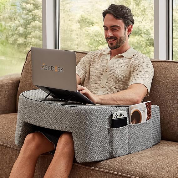 Reading Pillow for Lap,Extra Large Soft Foam Lap Desk Pillow,Arm Rest Pillow for Adult,Reading Pillow/Gaming Pillow/Working Bed Desk,for Sitting in Bed,Floor,Sofa,Large Size