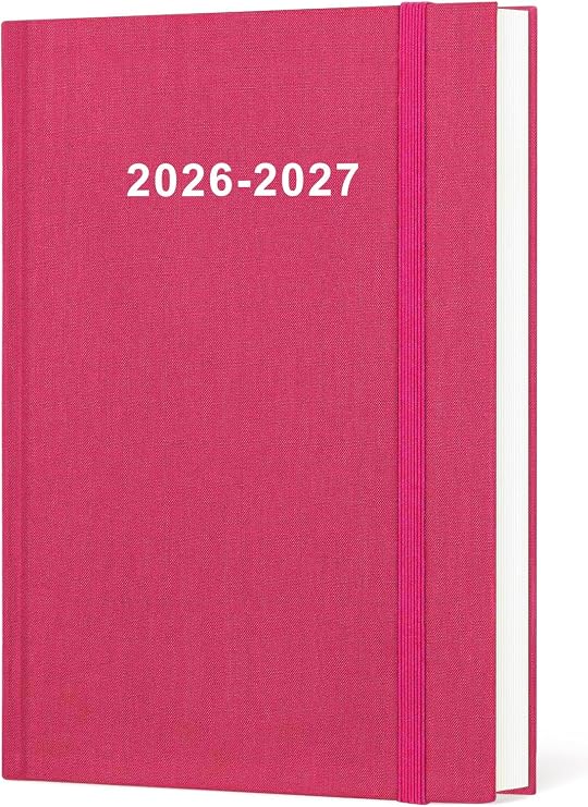 2026-2027 Planner - Weekly & Monthly Planner from July 2026 to June 2027, 5.8'' 8.3'' Agenda 2026-2027 with Inner Pocket, Elastic Band, Hard Cover, Perfect Daily Organizer, Pink