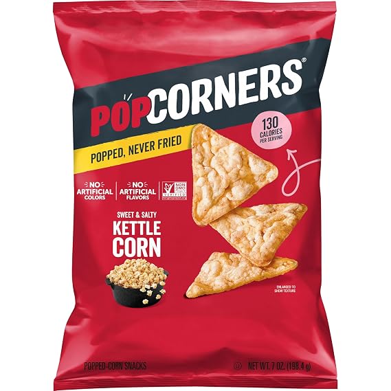 Popcorner Kettle Corn Popped Corn Chips, 7 Ounce