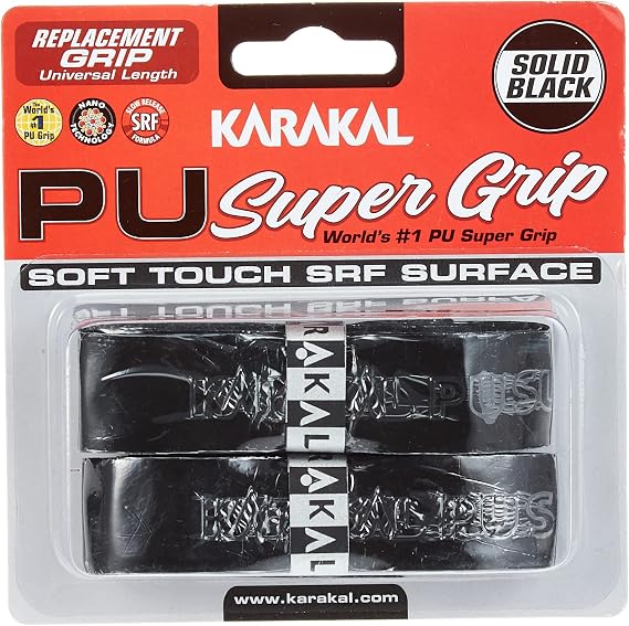 Karakal PU Supergrip Replacement Racquet Grip Tennis/Badminton/Squash 2 x Grips