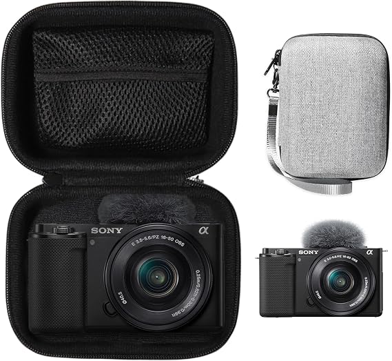 Camera Case for Alpha ZV-E10 - APS-C Interchangeable Lens Vlog Camera 24MP, 4K/30p, Vlog style camera (Tweed)