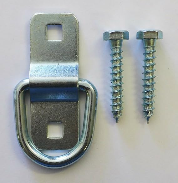 8 Sets of 3/8" Bolt On D Rings Rope Chain Strap Cable Tie Down Flatbed Trailer