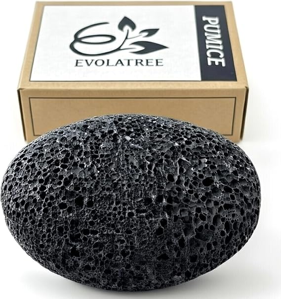 Evolatree Natural Volcanic Pumice Stone for Feet Eco-Conscious Gentle Callus Remover & Foot Scrubber for Smooth Skin, Designed in Canada for Mindful Foot Care Rituals