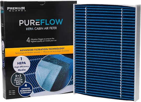 PureFlow HEPA Cabin Air Filter PC99474HX | Fits 2022-2025 Toyota Tundra, 2024-2025 Tacoma, 2023-2025 Sequoia, 2018-2025 Lexus LS500, 2024-2025 Toyota Land Cruiser, 2024-2025 Lexus GX550