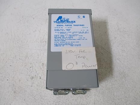 Acme Electric T181051 Buck-Boost Transformer, Single Phase, 120 x 240 Primary Volts - 12/24 Secondary Volts, 500 VA