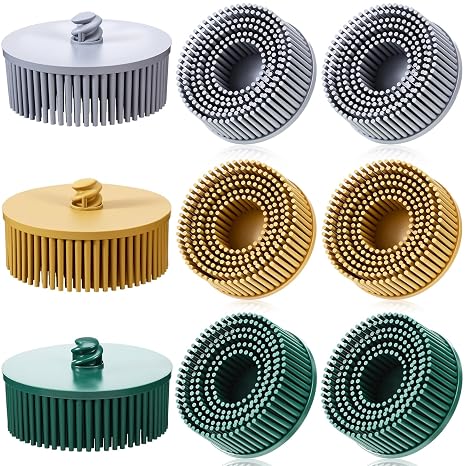 6 Pcs 12 Packs 2 Inch Bristle Discs, Grit 50/80/120