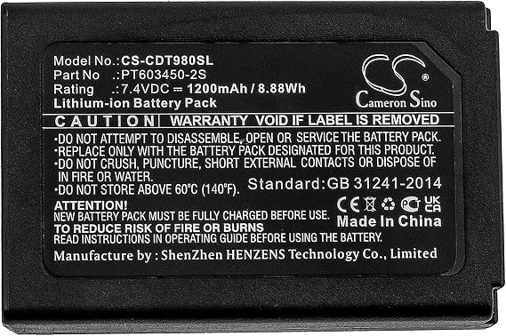 Battery for Extech Video Particle Counter VPC300 (Built-in Camera),fit Part NO:VPC-Batt (1200mAh)