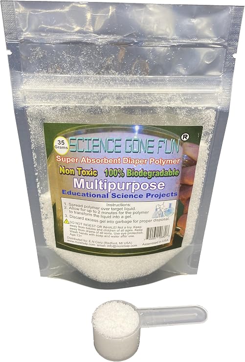 35 Grams Sodium Polyacrylate - Superabsorbent Diaper Polymer