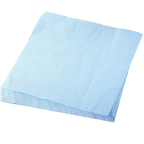 JMU 100pcs Autoclave CSR Sterilization Wrap 15"x15" Cellulose Crepe Paper | 60g Blue Non-Sterile Surgical Sterilization Wrap, Sterilization with Steam & EO