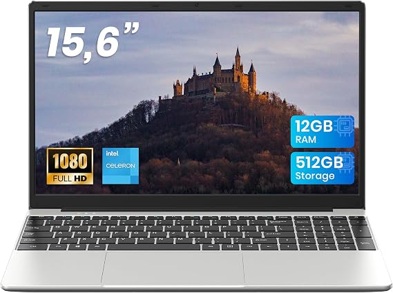 jumper Laptop 15.6 Inch FHD Display 12GB RAM 512GB ROM TF Extend 512GB 5205U Processor Notebook (up to 2.3GHz) 2 Stereo Speakers/USB 3.0/Type-C/10 Keyboard