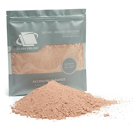 GLASS POLISH PRO 2.2lbs (1kg) Cerium Oxide, High-Grade Glass Polishing Powder, Enhanced Formula, TREO 85%, 3.5 Microns, Brown GP90010