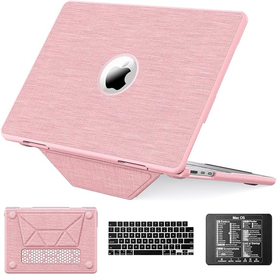 KAIJIAbox Compatible with MacBook Air 13 inch M5 M4 M3 M2 2026-2022, Pink