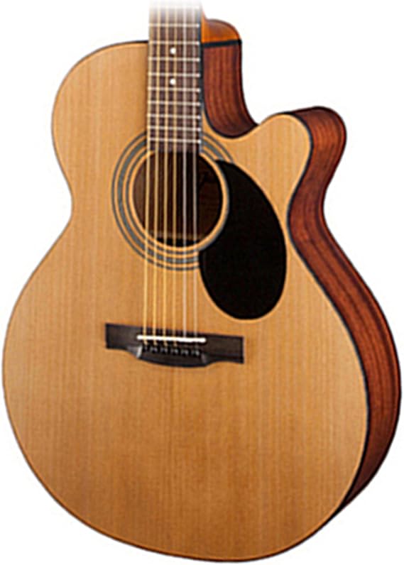 Jasmine S34C Orchestra Acoustic Guitar, Spruce Top, Sapele Back & Sides, Advanced X Bracing, Venetian Cutaway, Slim Neck, 25.5" Scale, Natural Finish, Chrome Tuners, Rich Balanced Tone