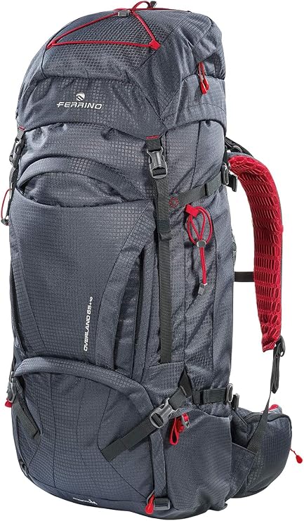 Ferrino Overland Backpack, unisex_adult, Trekking Backpack, 75671HCC, Black, 65+10 L