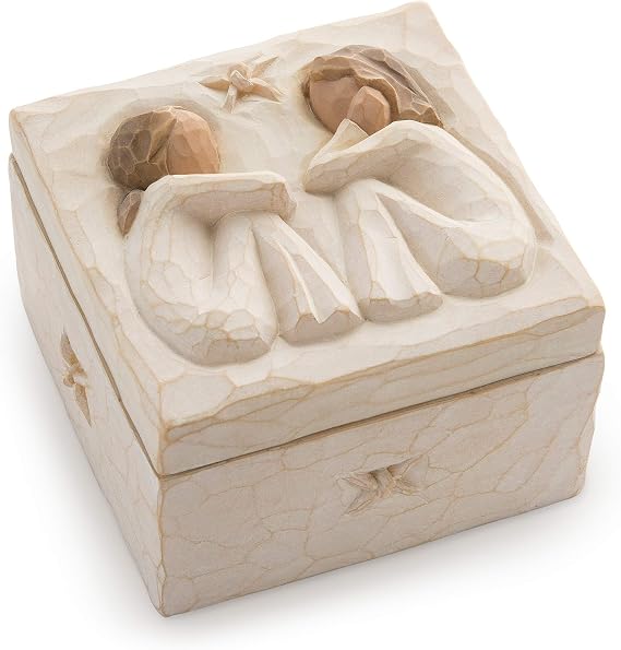 Willow Tree Friendship Keepsake Box, Sculpted Hand-Painted Bas-Relief Box