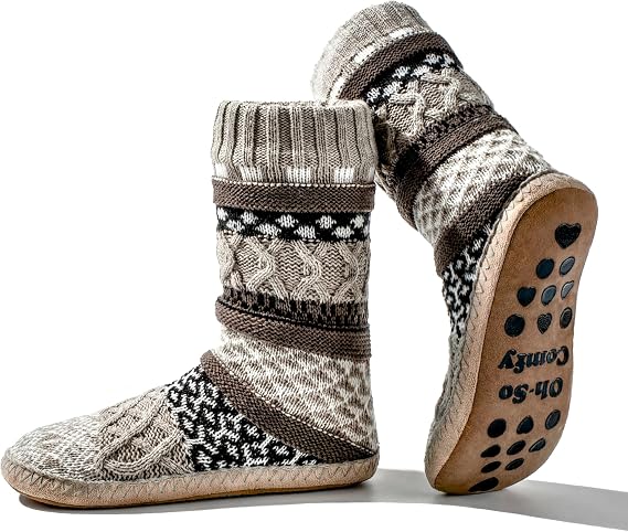 cosyone1997 Slipper Socks for Women Warm Fuzzy Non Slip Soft Sole