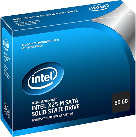 Intel X25-M 80 GB Solid State Drive with Internal SATA and Power Cables SSDSA2MH080G2K5