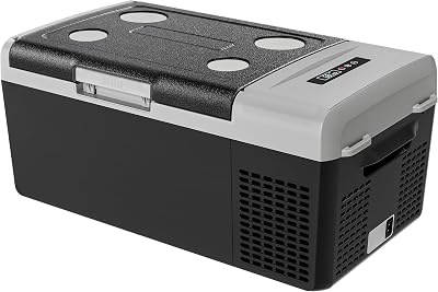 12 Volt Refrigerator Portable Fridge - 16 Quart15L Electric Cooler Compressor fridge -4F-68F, 1224V DC & 100-240V AC Car Refrigerator for Camping, RV, Fishing, Travel, Home