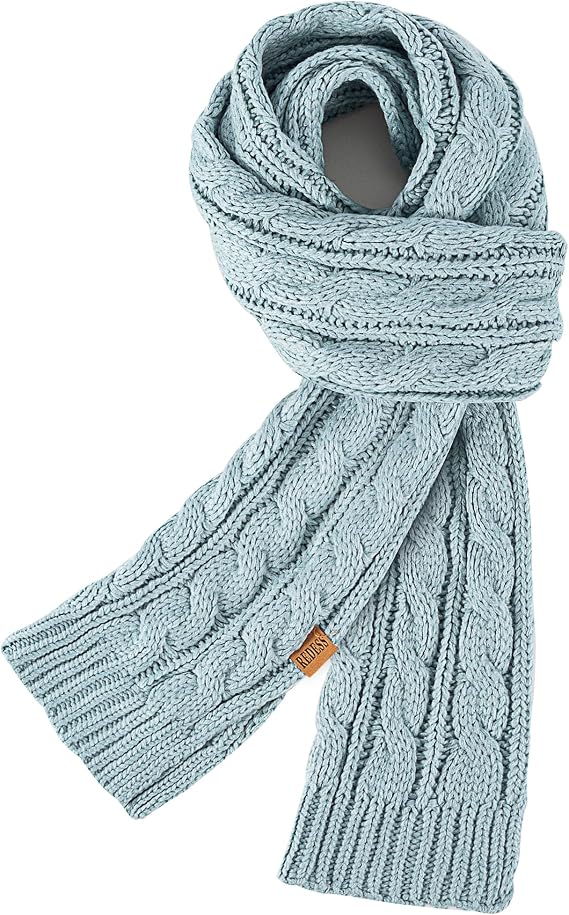 REDESS Women's Big Knit Scarf Winter Warm Long Wrap Cashmere Wool Thick Winter Large Chunky Scarf for Women