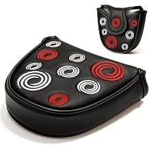 Putter Head Cover, Mallet, Premium Magnetic Closure, Half Round, PU Leather, for Golf Headcover